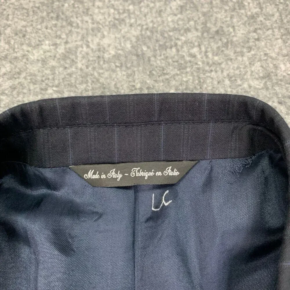 Ermenegildo Zegna Blazer Mens 42 Indigo Pinstripe 5362 Classic Saks Fifth Avenue
